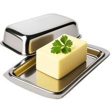 Butterdose Edelstahl Butterglocke Butterschale Butterbehälter Butter Dose Deckel