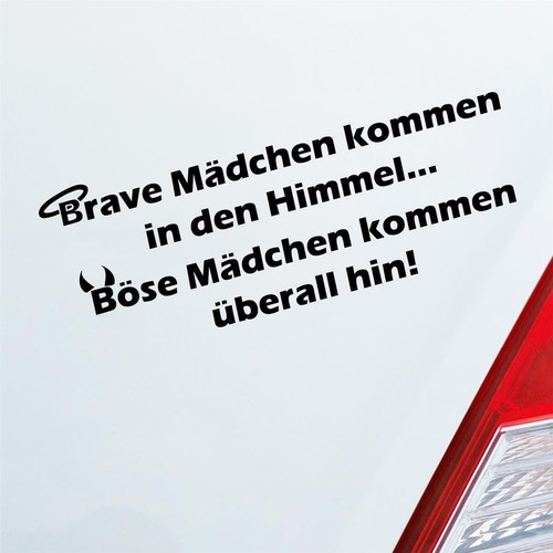 Auto aufkleber brave mädchen - auto,