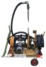 Industrial Hydraulic Power Pack Pump Station – Portable Cart with Hoses & Gauge