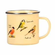 Emaile Becher 'Vögel'