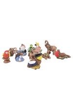 TAM Dekofiguren Tiere Keramik Vintage Mehrfarbig Ethno Klassisch 12 Teile