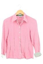Hess Frackmann Damen Hemdbluse Rosa Kariert Klassisch Preppy Gr. 34/XS Baumwolle