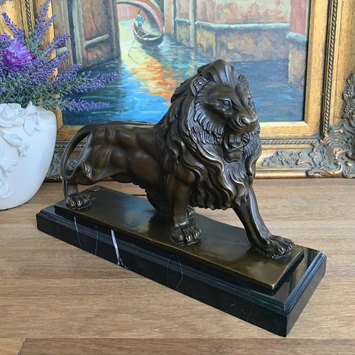 Bronzefigur löwe skulptur - bronzefigur,