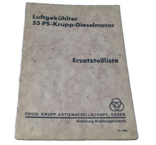 Ersatzteilliste Krupp luftgekuehlter 55PS Dieselmotor   ma0809442