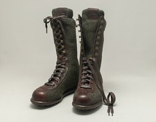 CAMPER Pelotas Damen Stiefel 39, dunkelbraun/grau, Model „Together Kvadrat“