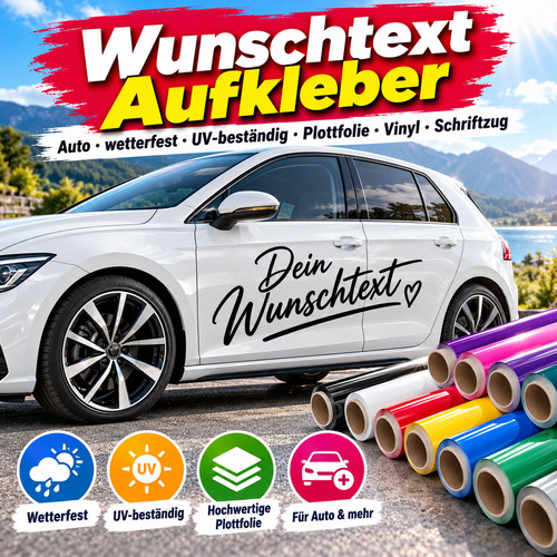 Wunschtext aufkleber auto - wunschtext,