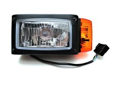 Links H4 Scheinwerfer 24V mit Blinker für Radlader Baumaschinen Bagger JCB Merlo