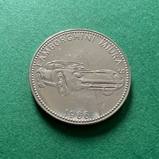 LAMBORGHINI MIURA S 1966 - SHELL Weltberühmte Sportwagen Medaille 30 mm ********