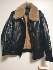 ZARA Damen Bomberjacke Blouson Fake-Lackleder schwarz Größe L *NEU*