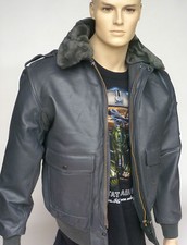 Pilot Flieger Bomber Lederjacke, Top Gun, Gr. 48 - 60, schwarz, braun , grau 