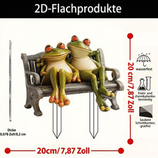 Frosch paar deko statue - frosch, 2d