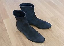 *Unützer* Luxus Stiefeletten Boots Stiefel Gr. 40 Stretch Wildleder grau