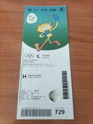 Used ticket olympic - olympic, 15.08