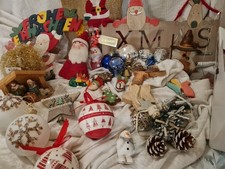 Weihnachtsdeko Konvolut Christbaum Adventskranz Schmuck  Kugeln Gold 