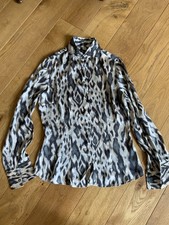 louis feraud Bluse 34 Grau Beige Neu