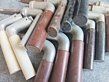 Alte Türklinken einzeln Bakelit schwarz Türgriffe weiß Aluminium Türdrücker