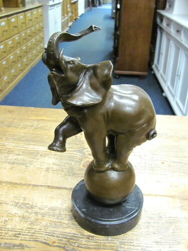 Bronzefigur elefant skulptur - elefant,