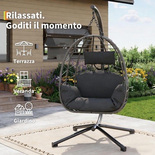 Hängesessel aus rattan mit - hängesessel,