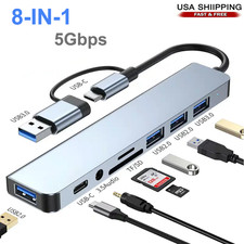 8 in 1 USB-C Hub Type C To USB