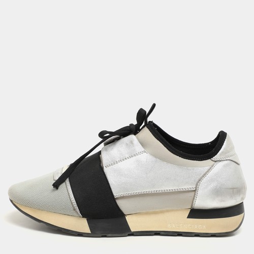 Balenciaga silver leather and - silver,
