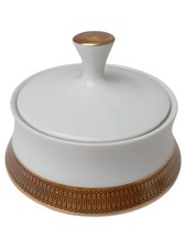 ESCHENBACH BAVARIA Zuckerdose Weiß Gold Porzellan Elegant Klassisch Geometrisch