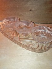 Hochwertige Kristall Tablet glasteller und 3 bleikristall Schalen ddr Lausitzer 