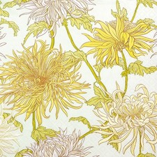 20 Servietten Chrysanthemum