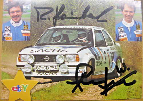 Original rallye autogrammkarte - original,