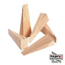 25 x 3D Holzkeile Hartholz