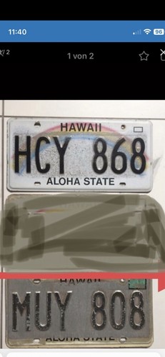 Hawaii autokennzeichen - hawaii,