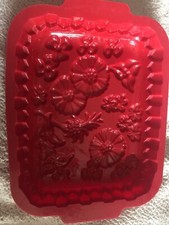 Silikon Backform Blüten  rechteckig gebraucht