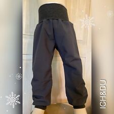 Softshellhose Gr. 116 Grau Outdoorhose Thermohose Kind