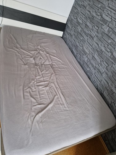 Jugendbett 90x200 weiß/grau