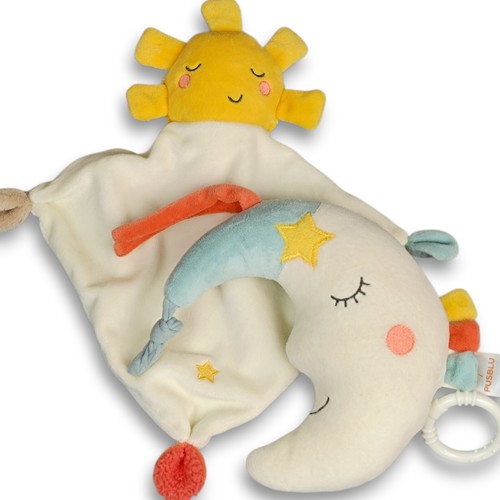 Pusblu sonne mond gelb - +,