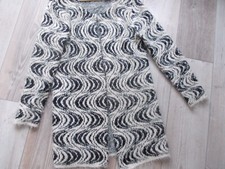 Haug Stuttgart - kuschelweiche   Strickjacke - schwarz/weiß  - Gr. ca. M/ L