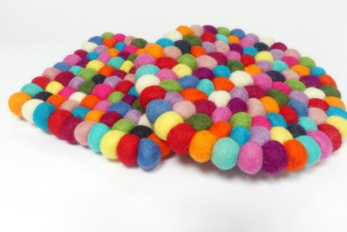 Filz topfuntersetzer bunt - filz,