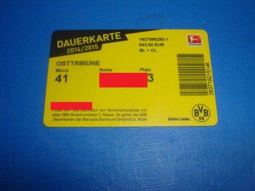 2014 ticket dauerkarte - 2014,