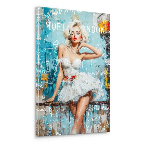 Marilyn monroe moet - moet, leinwand
