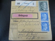 #1314 Paketkarte aus NABBURG nach Roitzsch