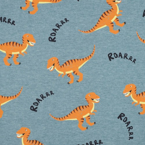 Dinosaurier rauchblau jersey - dinosaurier,