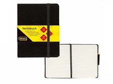 Notizbuch schwarz liniert - notizbuch,