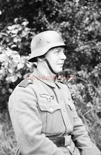 Foto-Negativ, WK2, Sdt. mit Stahlhelm im Profil, 5026-859/49