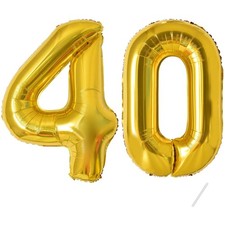 Goldener Zahl 40 Luftballon
