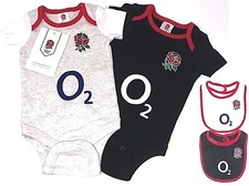 England Rfu Six Nations Rugby Babys Körper Kinderwagen Kurzärmlig Grow Bekleidet