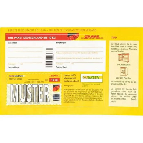 Paketmarken dina4 dhl 10kg - dhl,