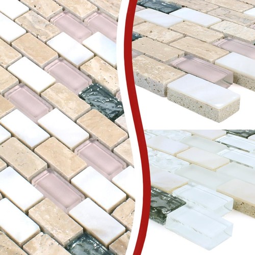 Glas naturstein travertin - glas,