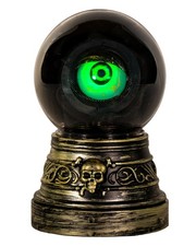 Animierte Wahrsagekugel mit sich bewegendem Auge als Halloween Deko