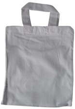 50 Baumwolltasche Einkaufsbeutel Stofftasche Mini weiß 22x26 kurzer Henkel