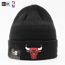 New Era Cap NBA Chicago Bulls Winter Strick Mütze Beanie Schwarz Basketball