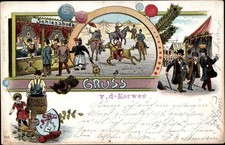 Litho Fest, Besucher, Wappen, Schießbude, Reitende Männer - 3998467